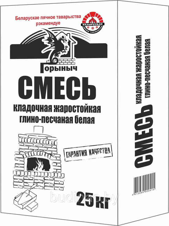 Смесь кладочная глино-песчаная "Горыныч" Белый 25кг